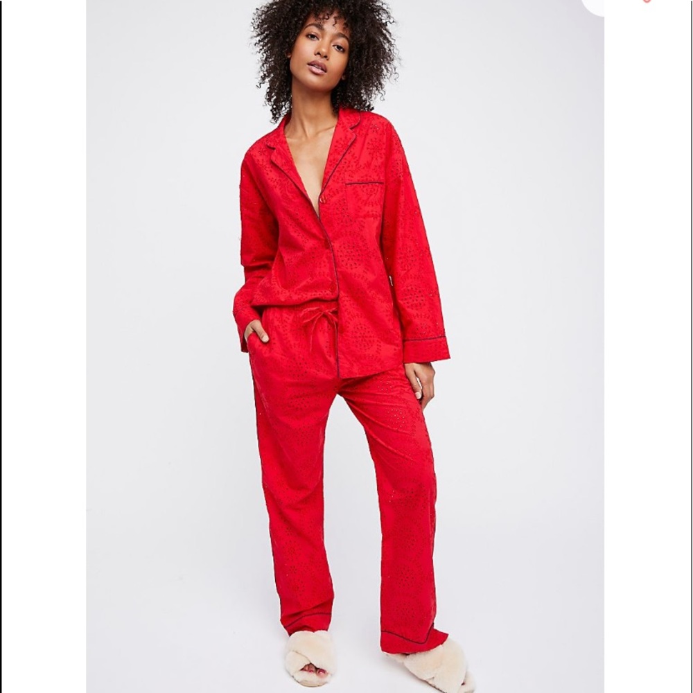 Free people red stylin’ pajamas